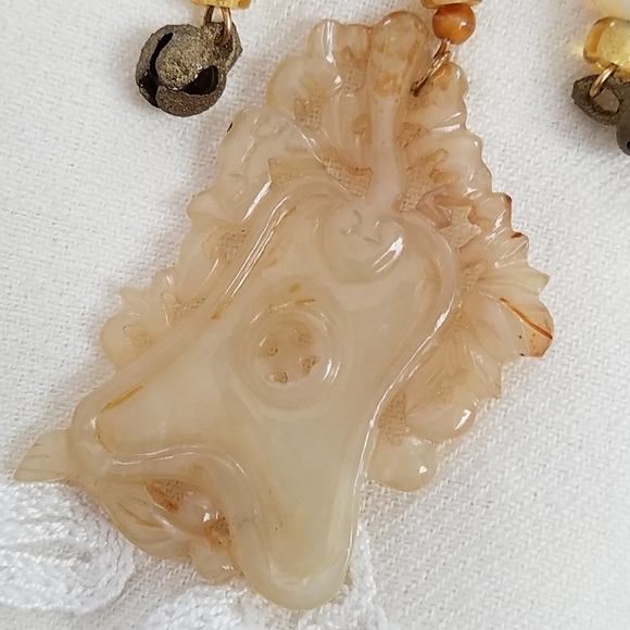 Gemstone Coin Necklace & Earrings - Picture 6 of 8